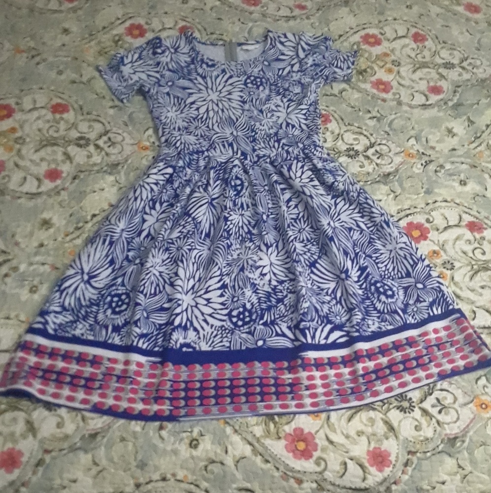 🌷LuLaRoe🌷BLUE FLORAL DRESS